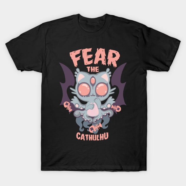 Fear the Cathulhu T-Shirt by SpookyPastel